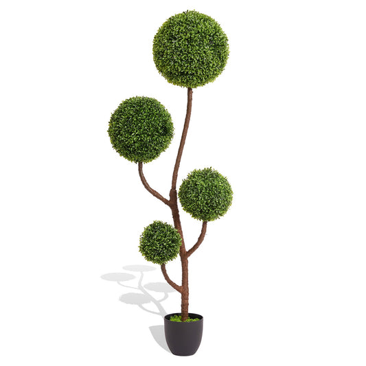 2025 High quality green plant trees for indoor outdoor decoration artificial boxwood topiary ball tree 150cm 1pcs/set