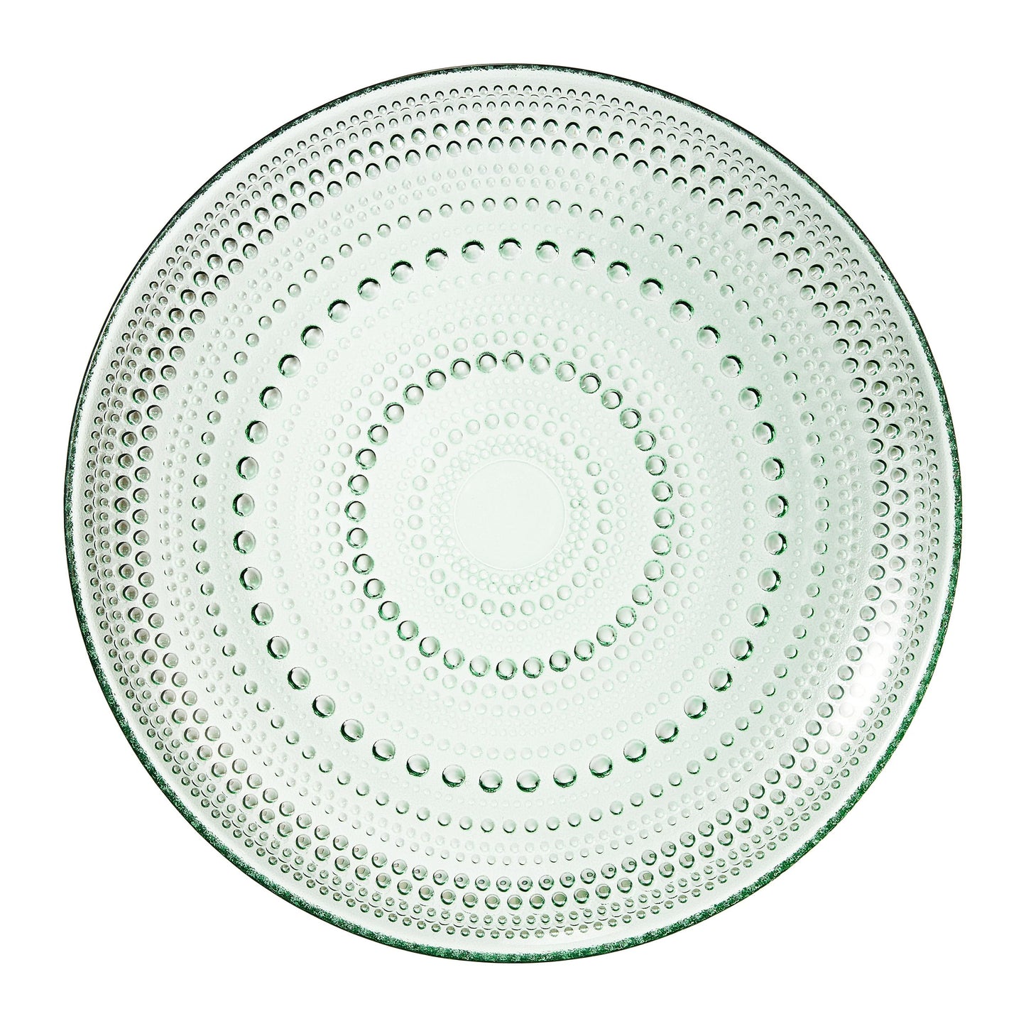 Dining & Tableware: Glass Hobnail Dinner or Charger Plates | Set of 4 | Green by Khen Site
