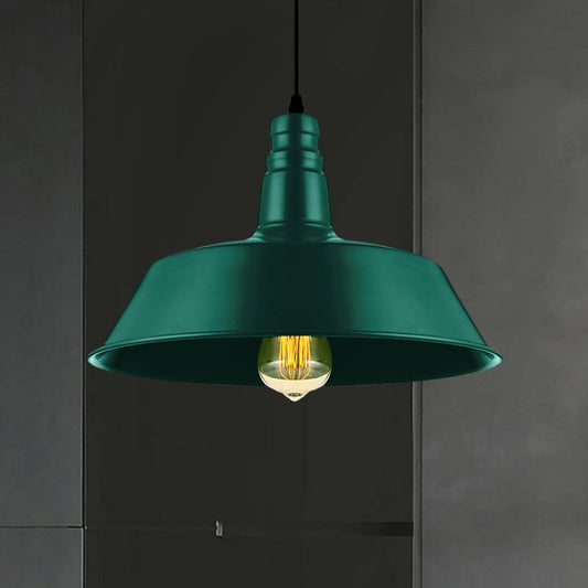 Embrace Industrial Charm and a Pop of Color: The Red & Green Pendant Light