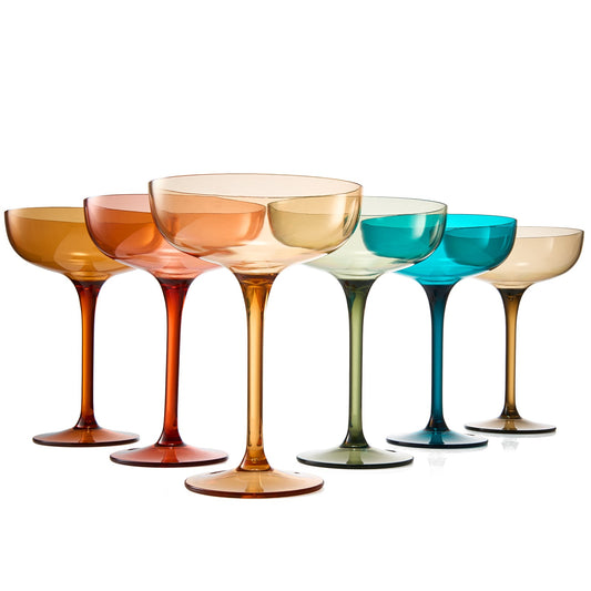 Dining & Tableware: Eze Acrylic Champagne Coupe Cocktail Glassware, Set of 6 by Khen Site