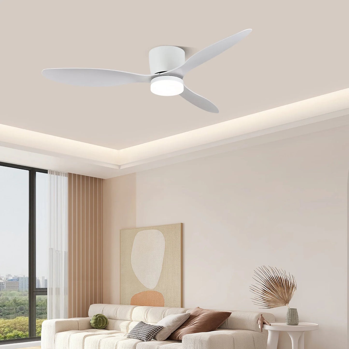 Aerodynamics Wooden Ceiling Fan Light