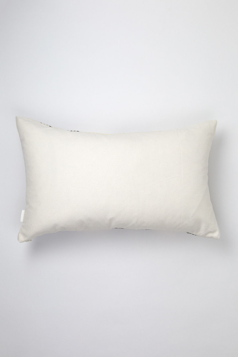 Made to order: Almolonga Diamond Pillow - Black &amp; Natural White -  12" x 20"
