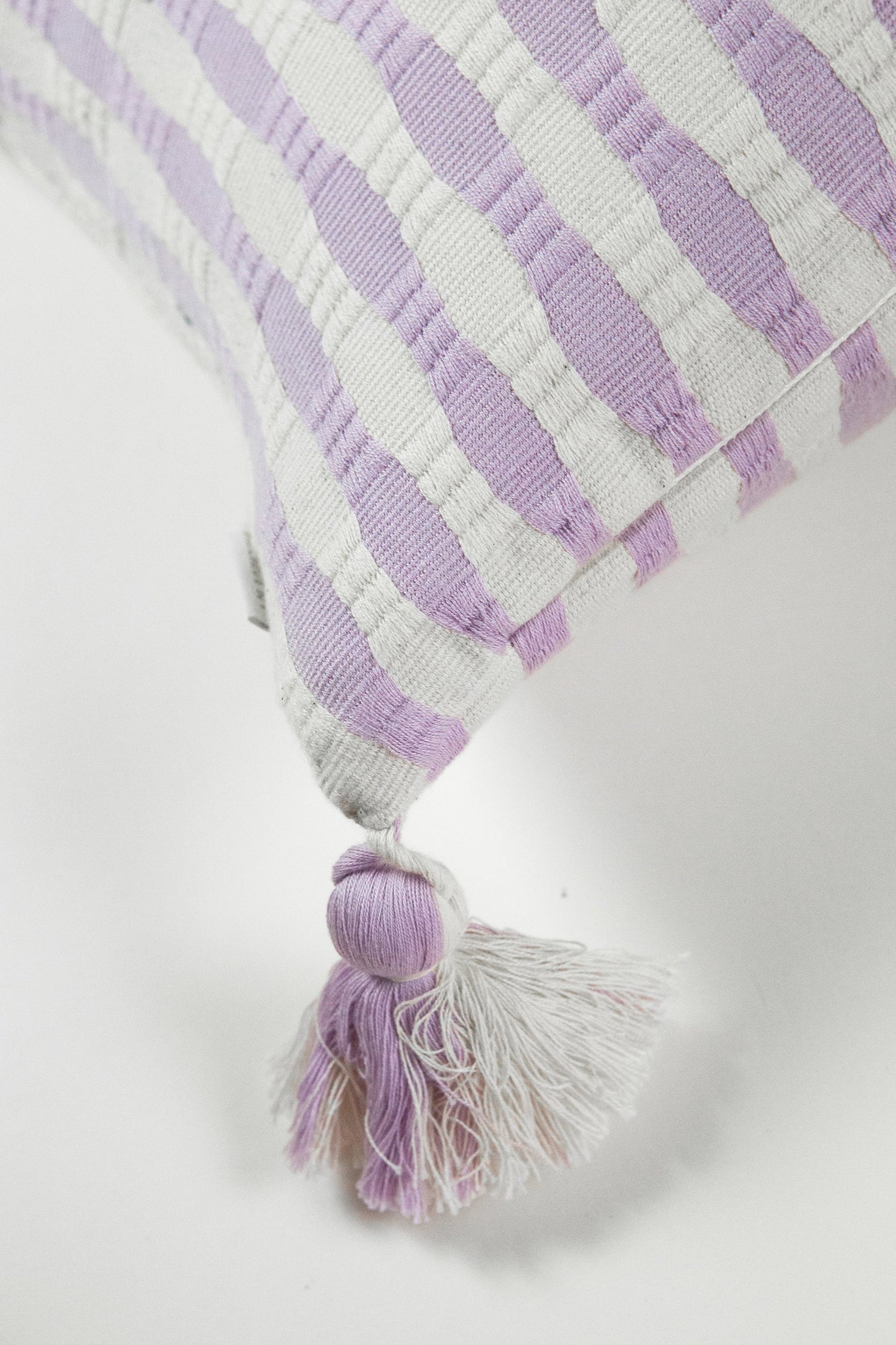 Antigua Pillow - Light Lavender Stripe