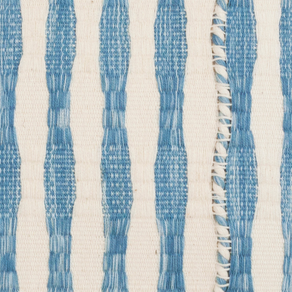 Antigua Pillow- Natural Faded Indigo 20"x20"
