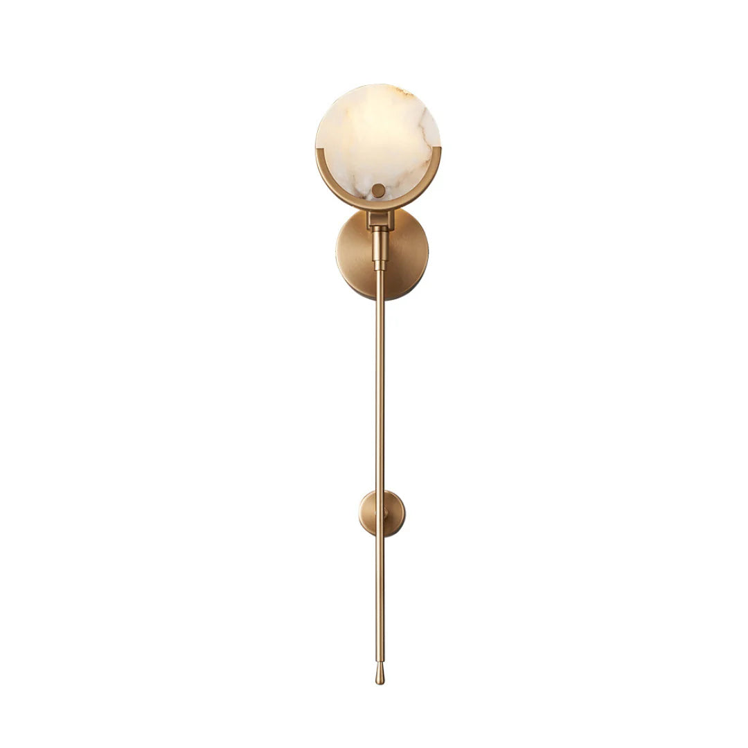 Alabaster Ava Brass Wall Lamp
