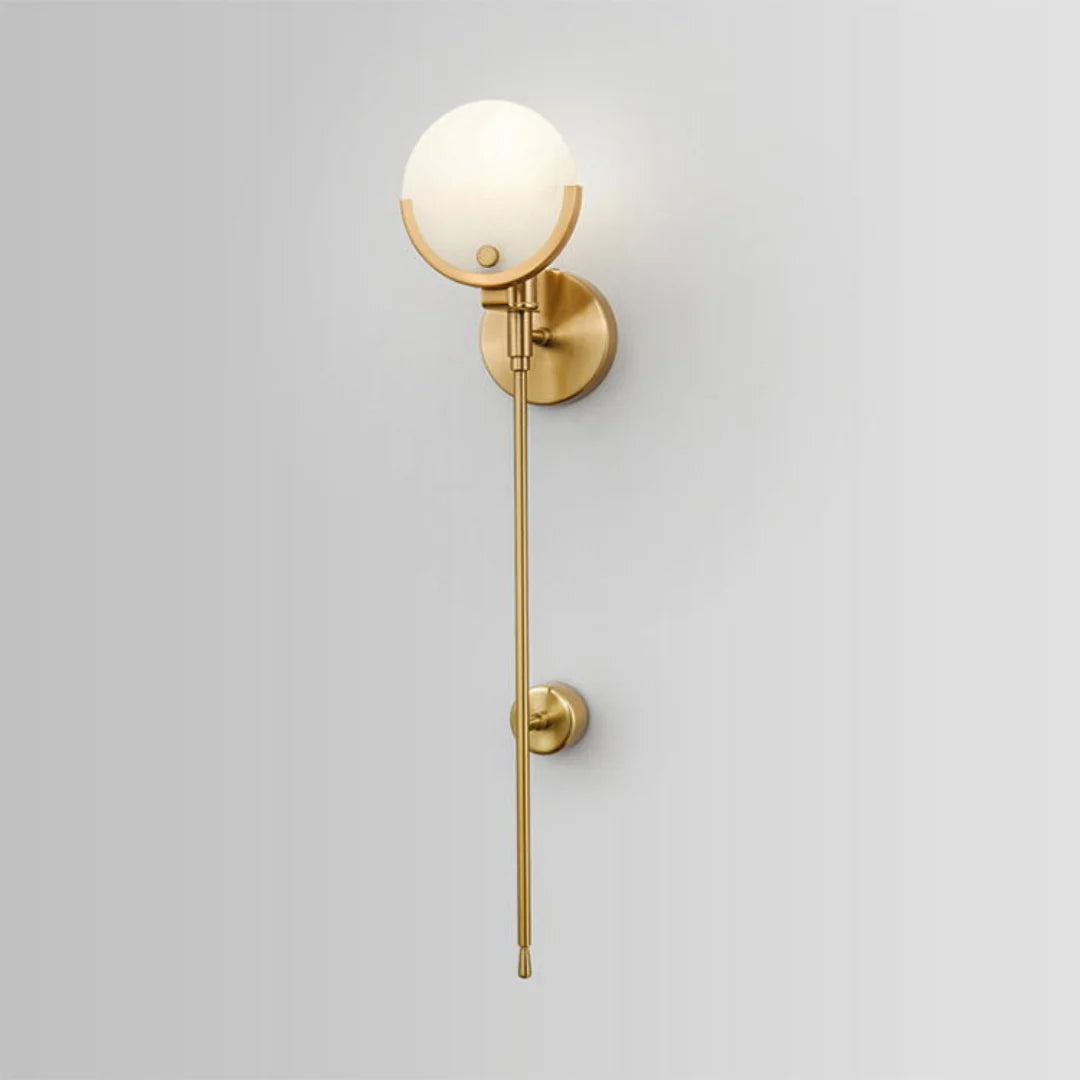 Alabaster Ava Brass Wall Lamp