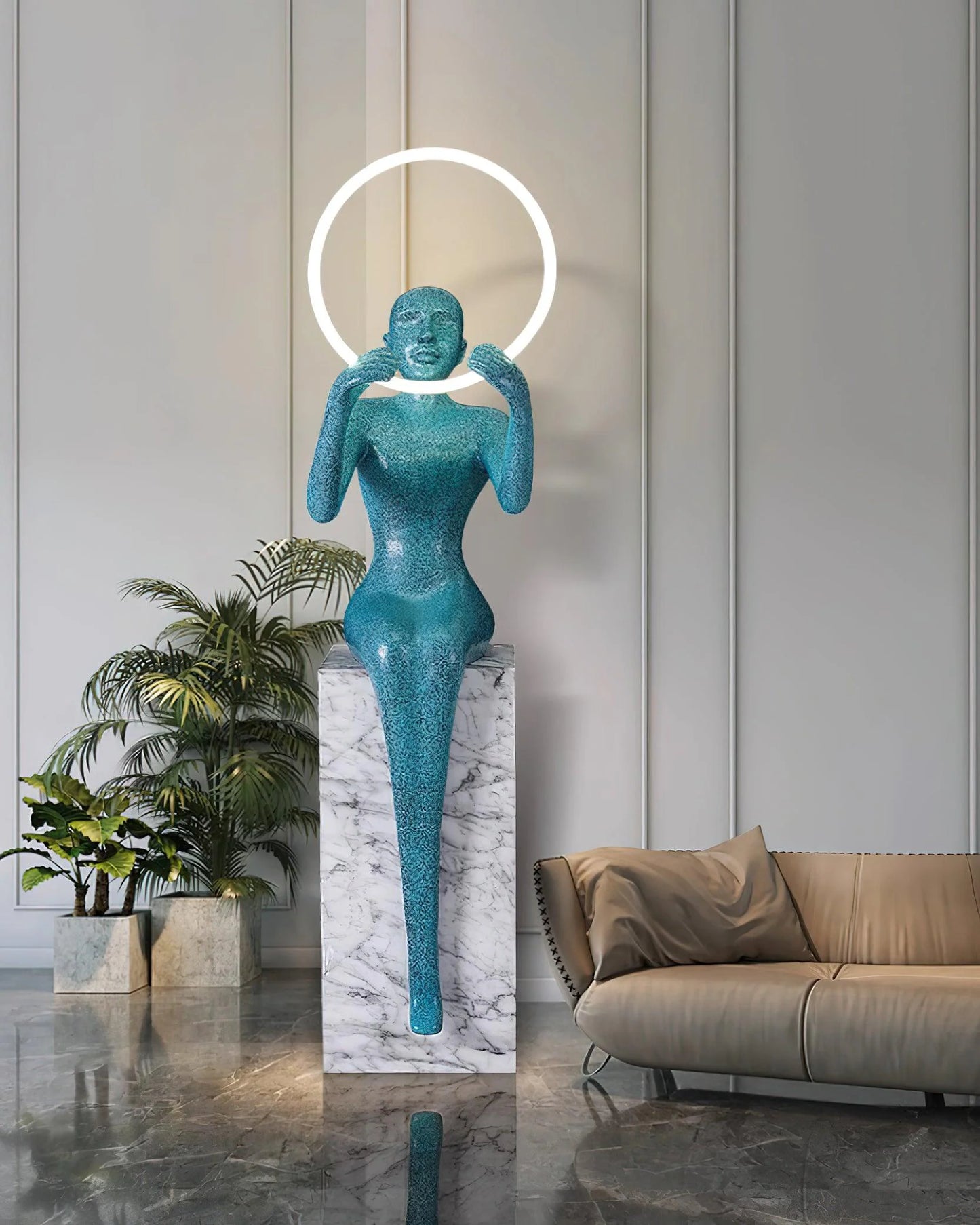 Bella Sitting Sculpture Floor Lamp