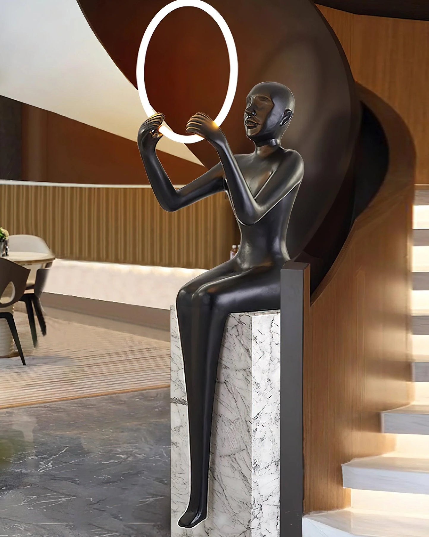 Bella Sitting Sculpture Floor Lamp