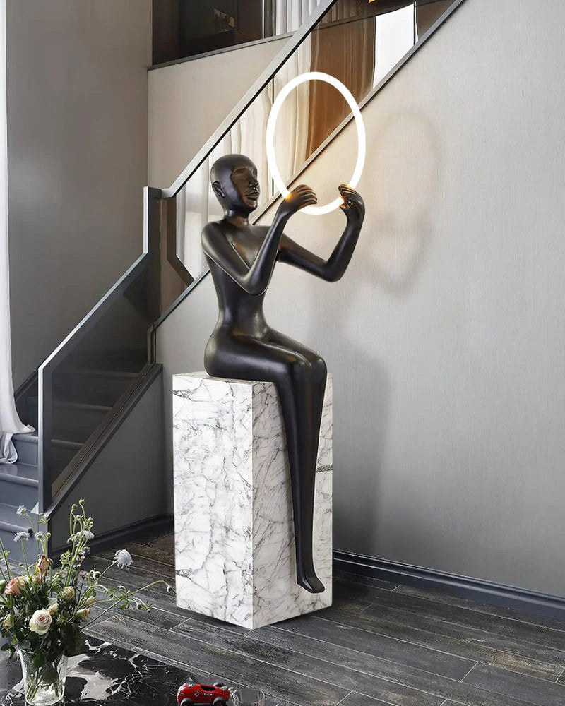 Bella Sitting Sculpture Floor Lamp