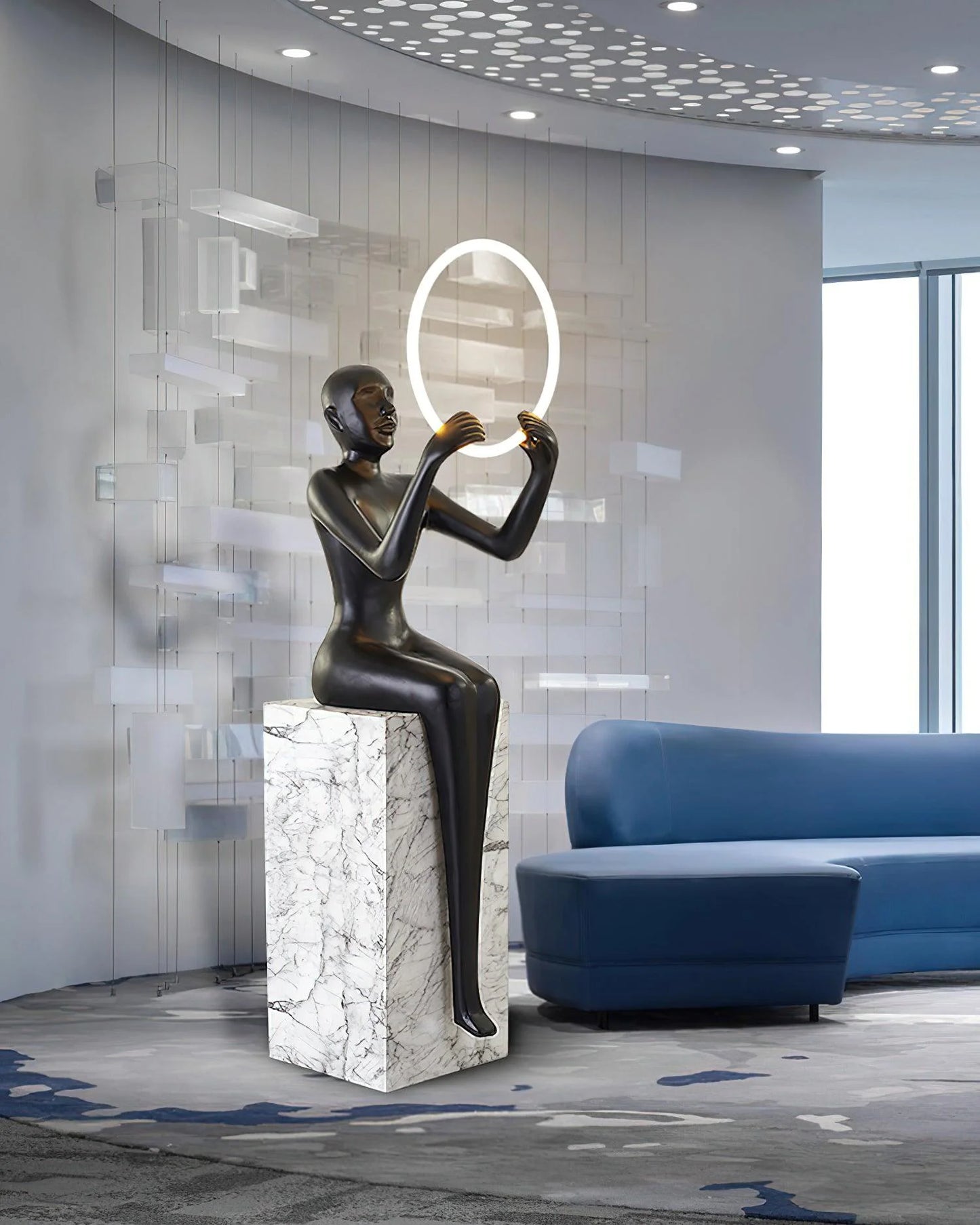 Bella Sitting Sculpture Floor Lamp