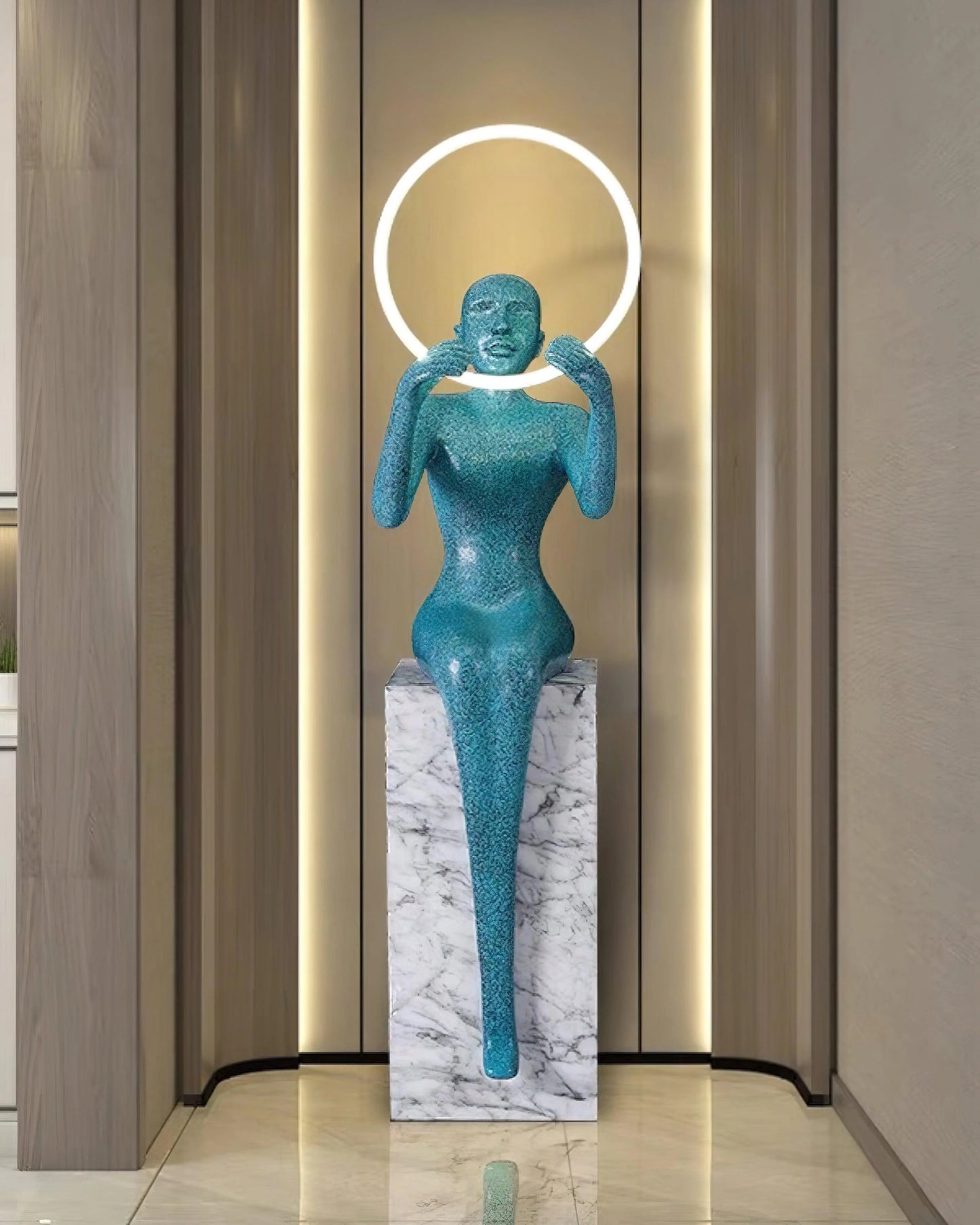 Bella Sitting Sculpture Floor Lamp