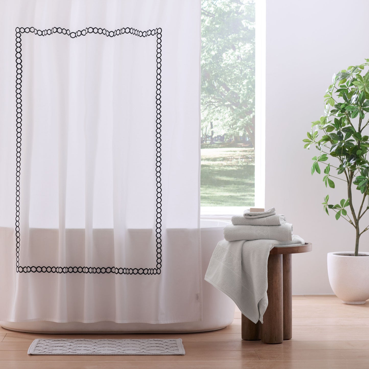 Smart Home Device: Clean Design Home® Cotton Sateen Shower Curtain by CLEAN DESIGN HOME® INC