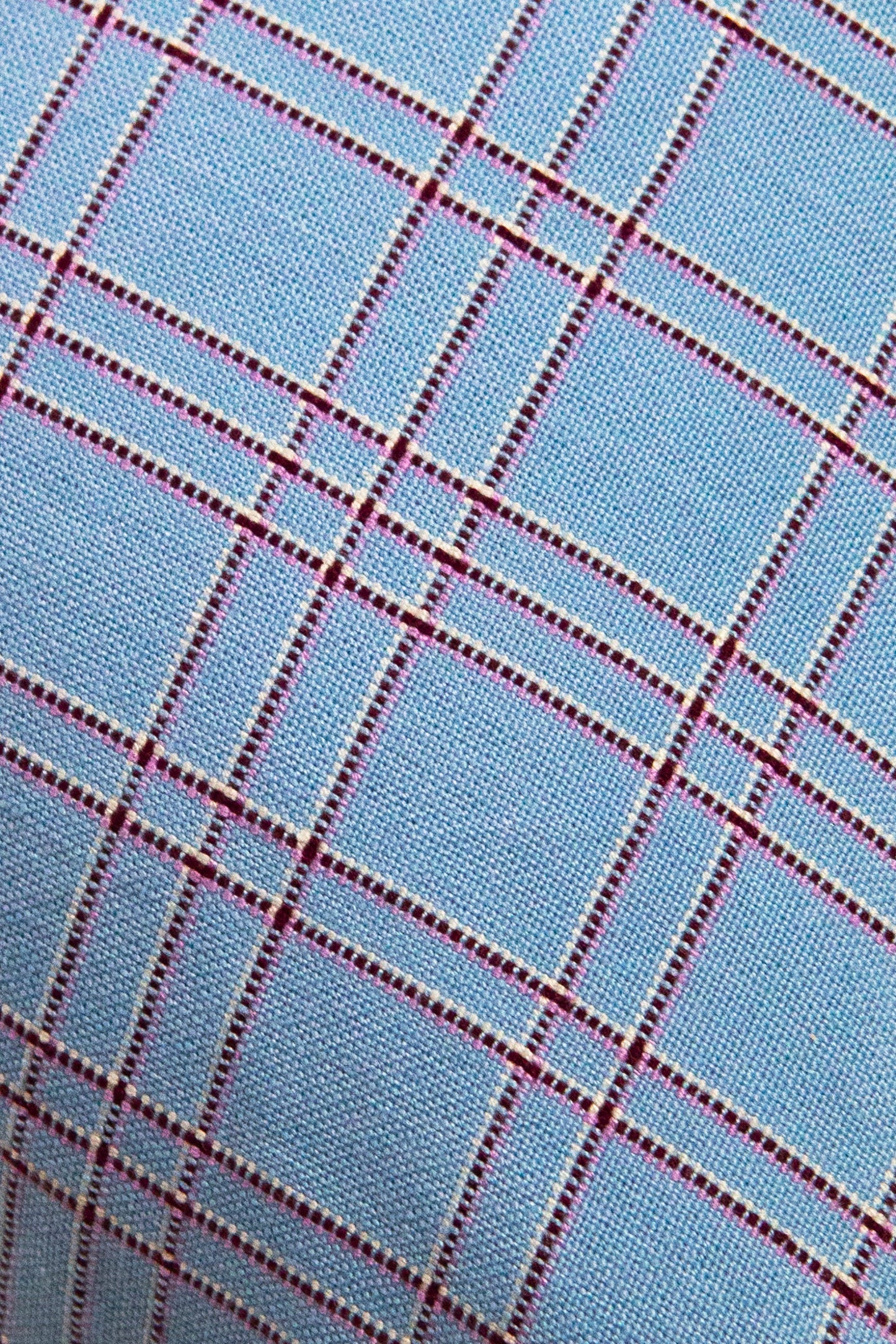 Chiapas Plaid Light Blue Pillow 12" x 20"