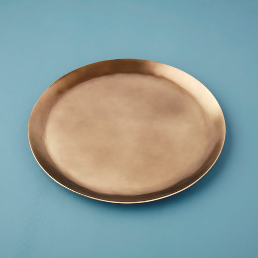 Dining & Tableware: Aged Bronze Charger Plate by Tea + Linen