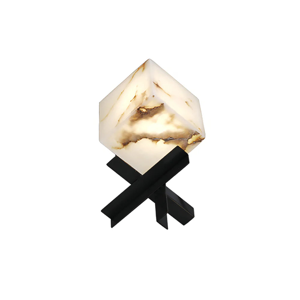 Cube Alabaster Table Lamp