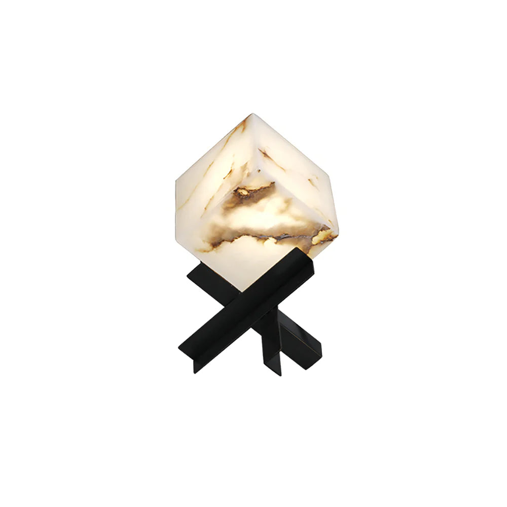 Cube Alabaster Table Lamp