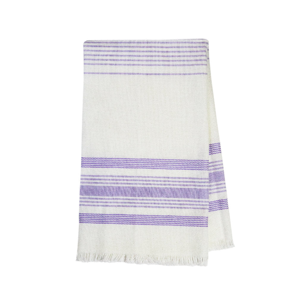 White & Lilac Kitchen Towel