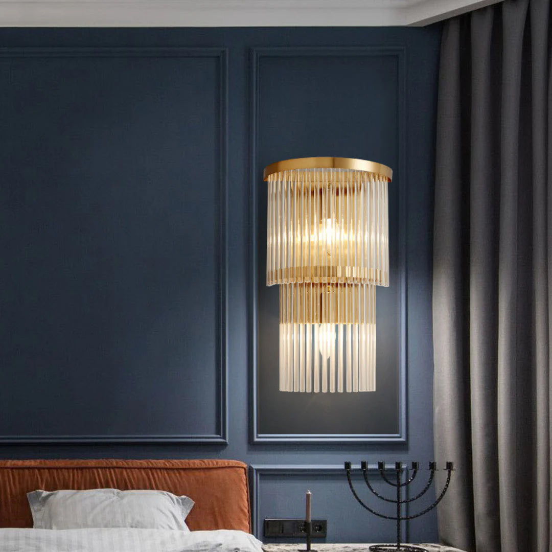 East Antique Brass Finish Wall Lamp