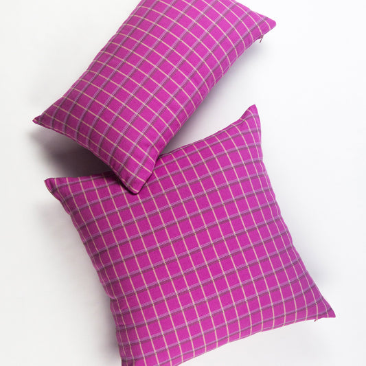 San Lucas Pink Plaid Pillow