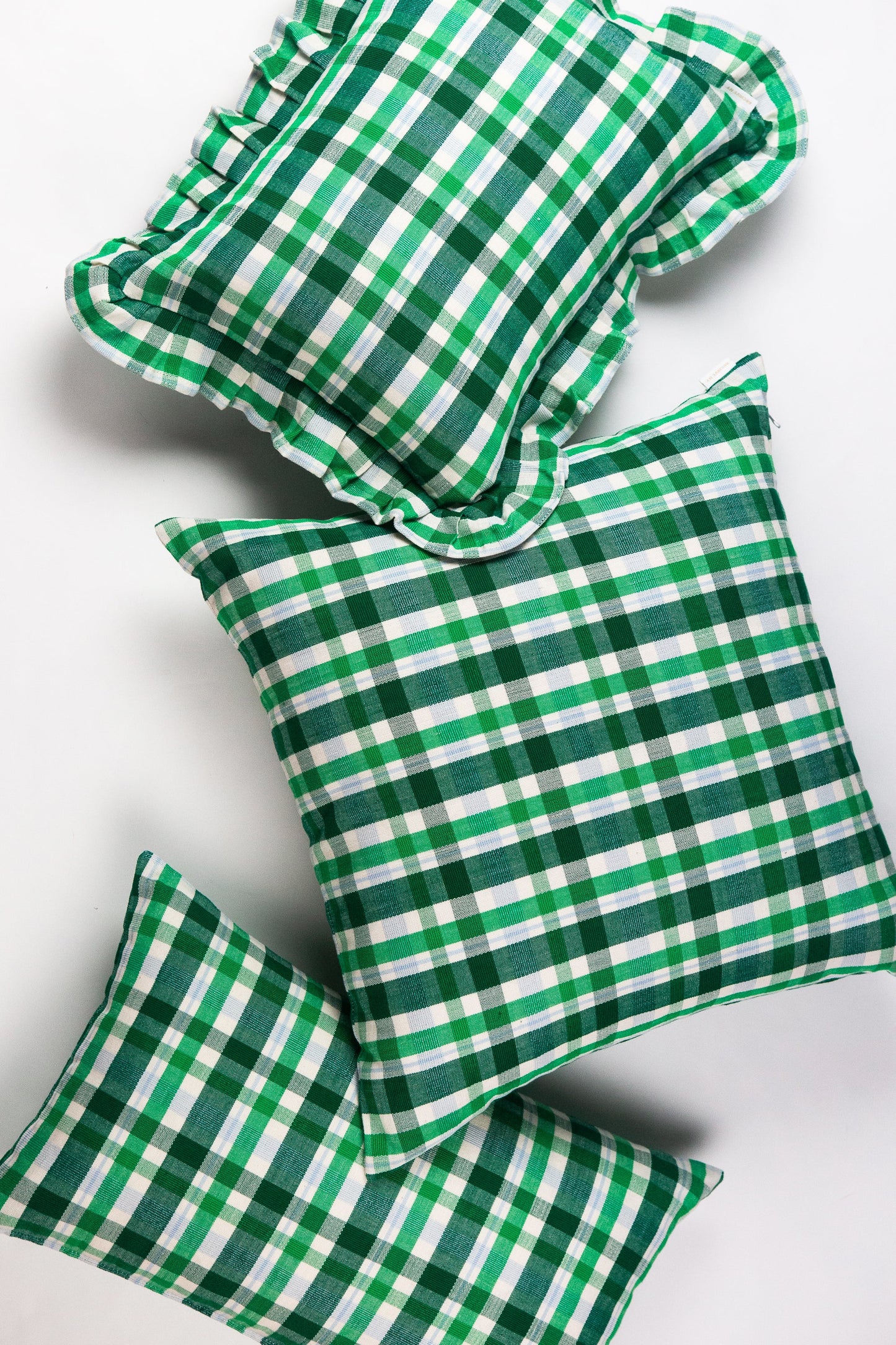Josefina Ruffle Plaid Pillow