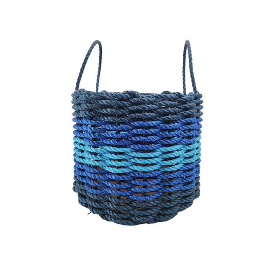 Kitchen Tools & Cookware: Five Stripe Rope Storage Basket Navy Blue, Blue, Light Blue by Little Salty Rope