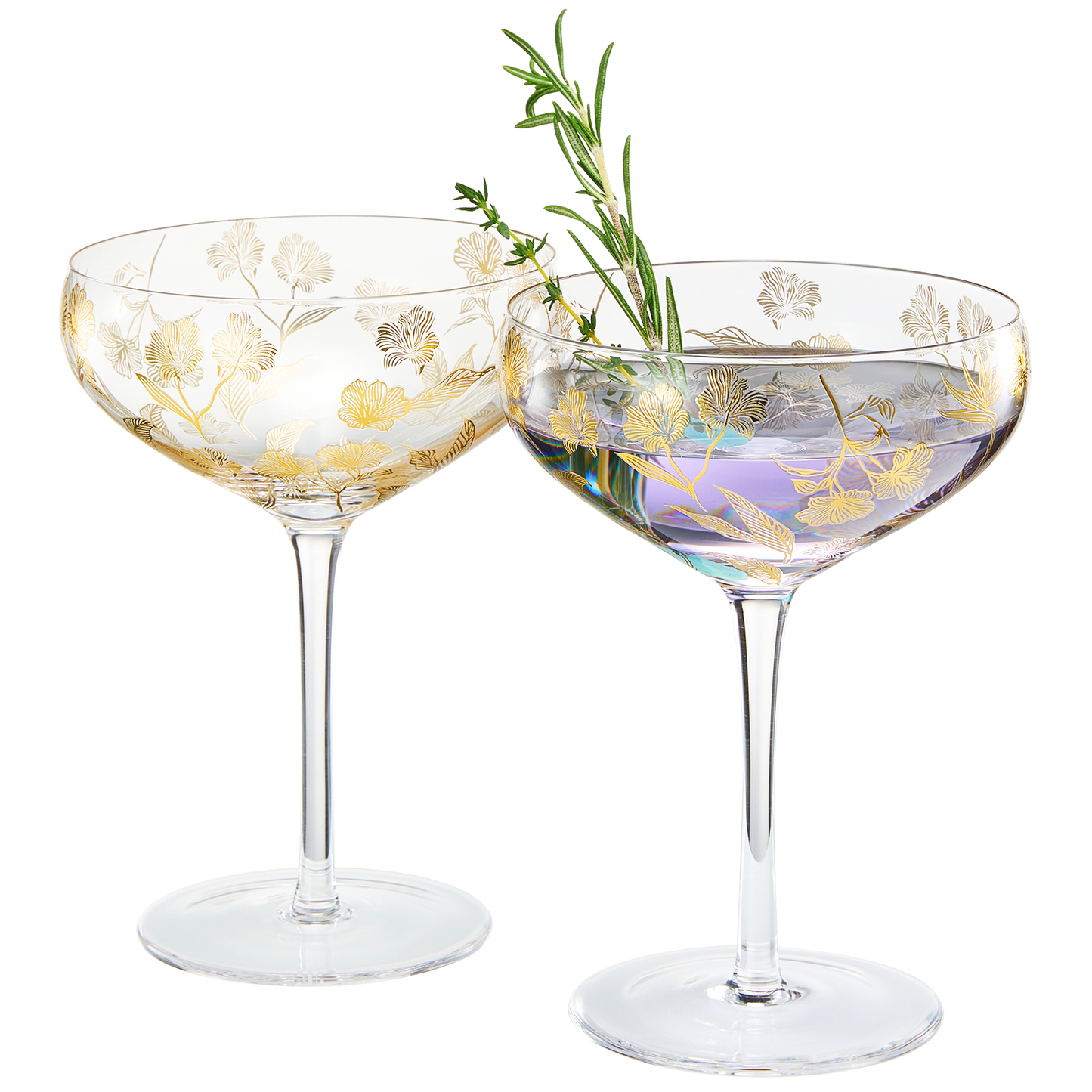 Dining & Tableware: Trevi Champagne Coupe, Cocktail Glassware, Set of 2 by Khen Site