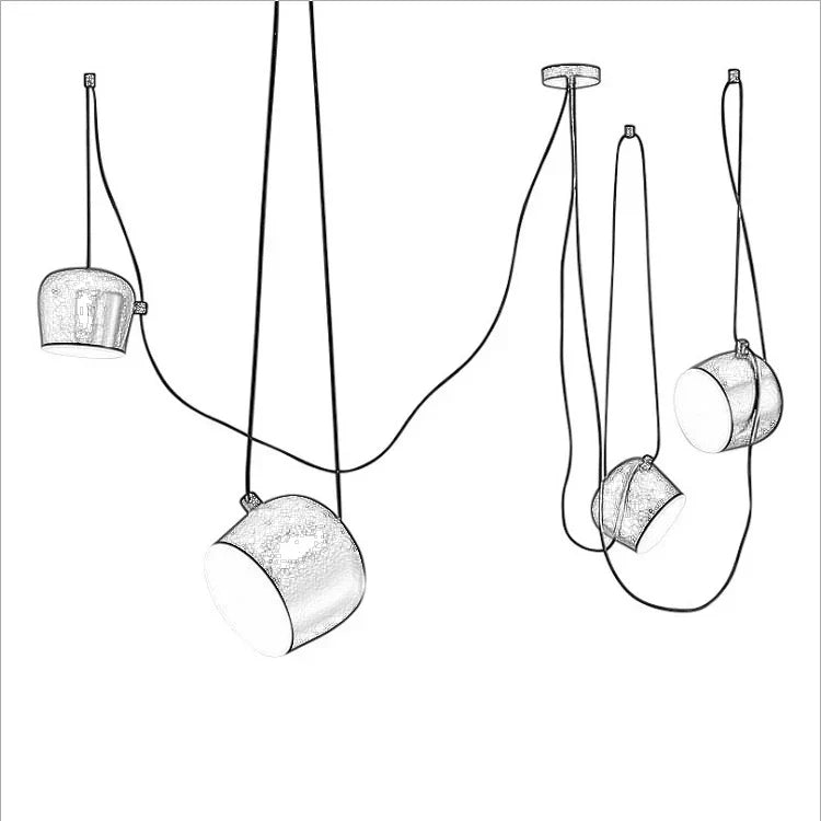 Modern Drum Pendant Lamp - LED Hanglamp with Industrial Charm for Restaurant, Kitchen, and Nordic Loft Decor