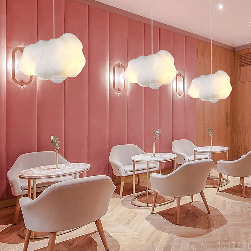 Post Modern Cloud Chandelier Lights - Ideal for Bars, Cafes, and Living Room Bedroom Decor - Unique Cloud Pendant Lamp Inspired Decorative Lighting Fixture
