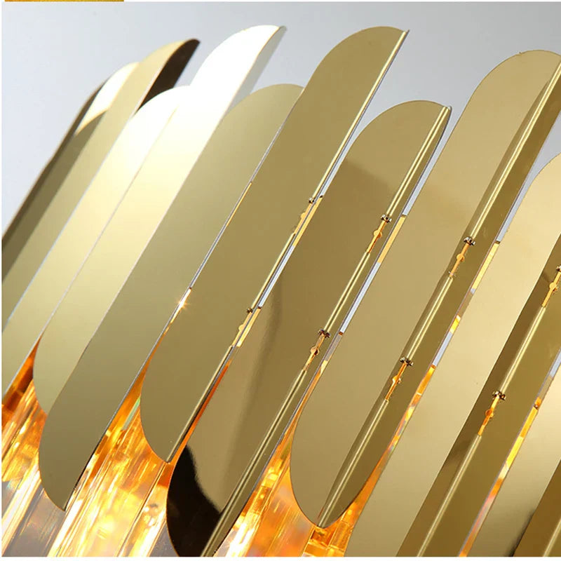 Modern Nordic Crystal Pendant Lights - Light Luxury Elegance for Villas, Hotels, and Double Staircase Living Spaces with LED Efficiency