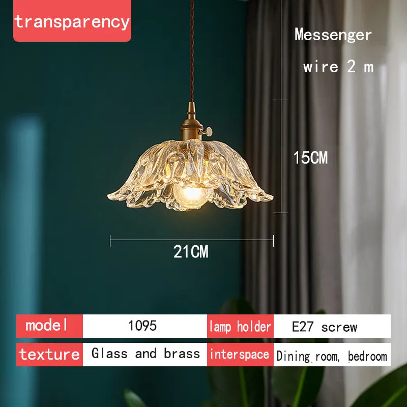 Japanese Glass Pendant Light - Vintage Brass Restaurant and Bar Lighting