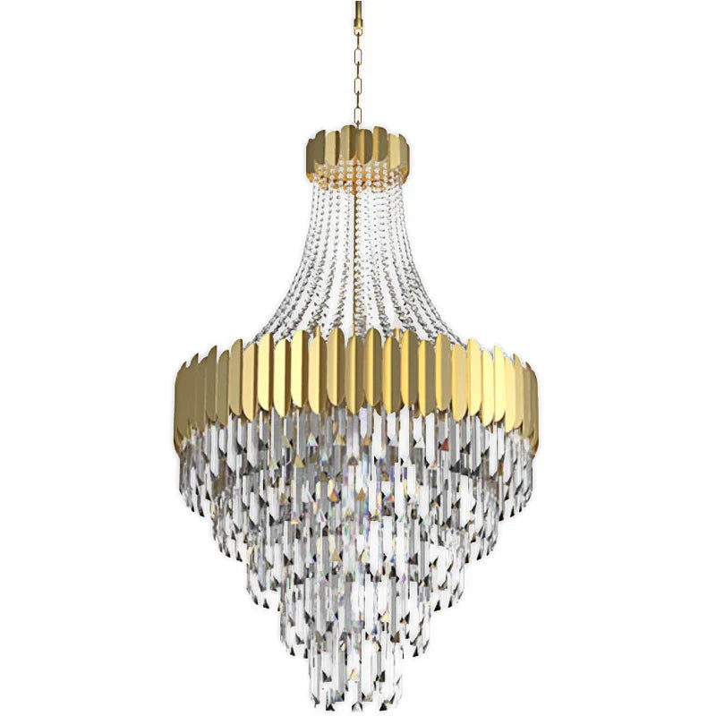 Modern Nordic Crystal Pendant Lights - Light Luxury Elegance for Villas, Hotels, and Double Staircase Living Spaces with LED Efficiency
