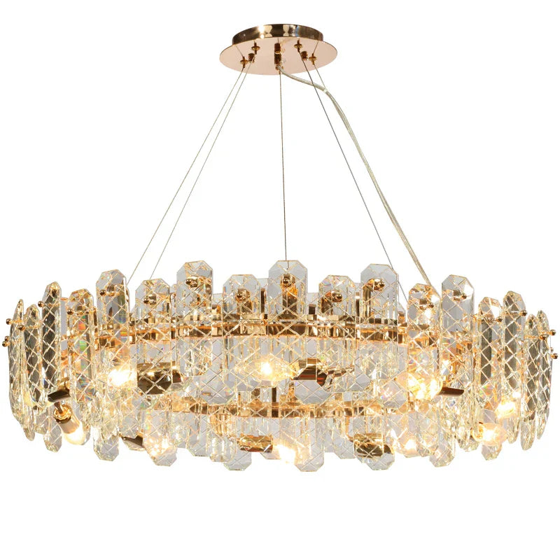 Modern Lustre Crystal LED Pendant Lights - Elegant Illumination for Living, Dining, and Bedroom Spaces