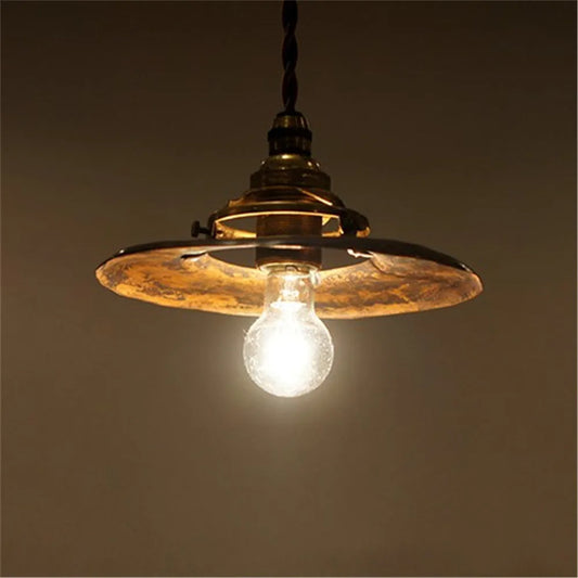 Vintage Brass Industrial Pendant Light - Perfect for Kitchen, Dining Room, Bar, and Loft Decor
