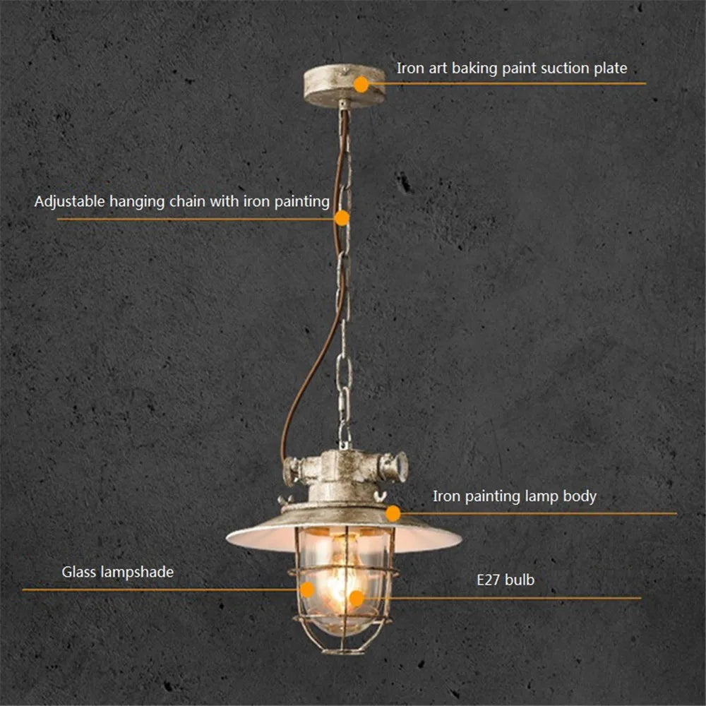 Industrial LED Pendant Light - Vintage Charm for Dining, Bar, and Loft Spaces