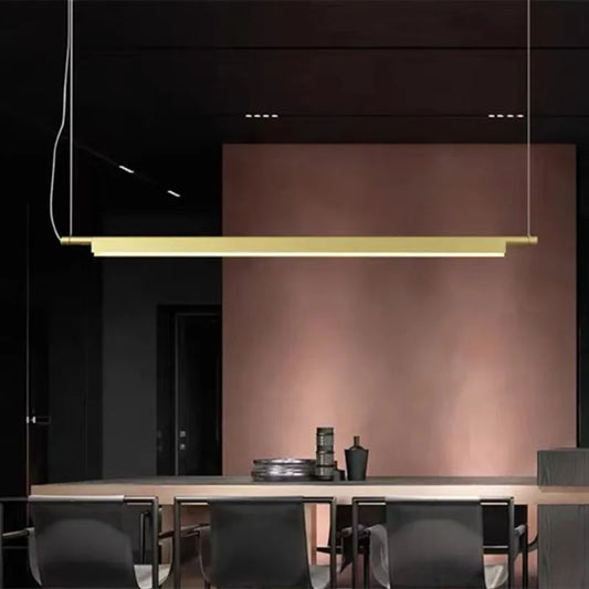 Artistic LED Linear Pendant Lamp - Ideal for Dining Tables, Kitchens, and Bars
