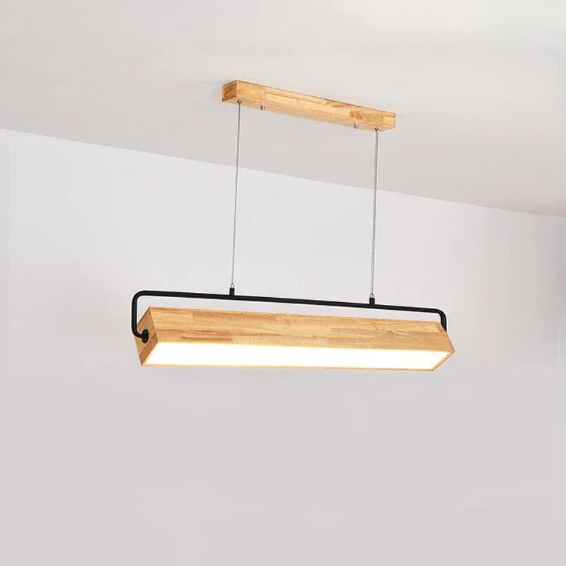 Nordic Wood Pendant Lights - Contemporary LED Lamps for Dining, Living Room, Kitchen, Office, Shop, Bar, and Cafe
