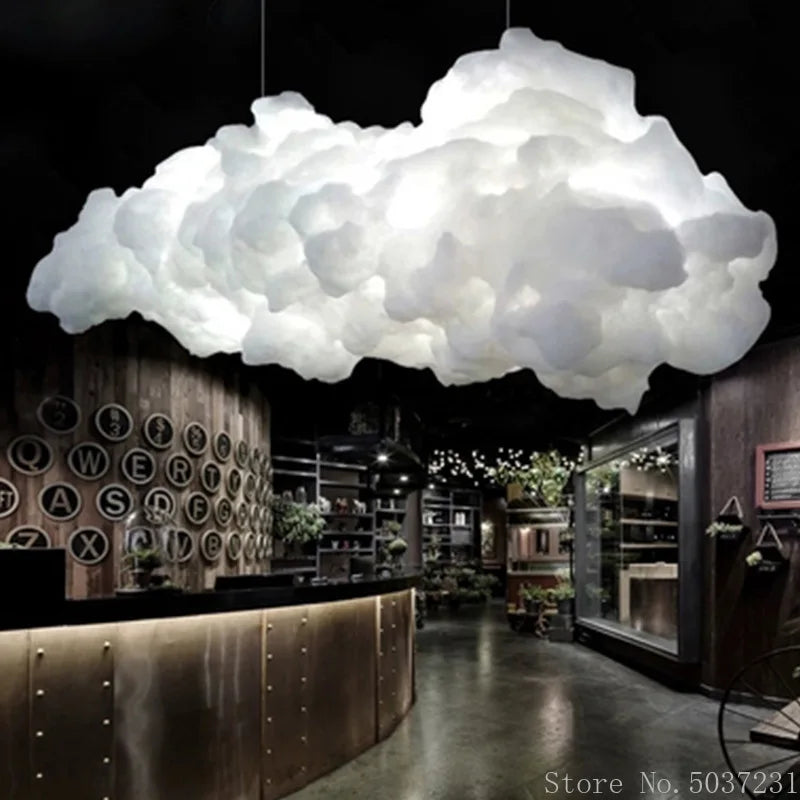 Post Modern Cloud Chandelier Lights - Ideal for Bars, Cafes, and Living Room Bedroom Decor - Unique Cloud Pendant Lamp Inspired Decorative Lighting Fixture