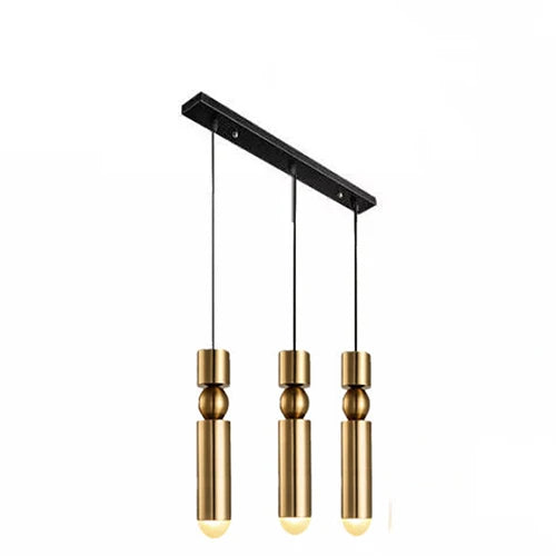 Nordic simple loft restaurant bar window single head pendant lamp GU10 bedroom bedside coffee hotel brass small chandelier