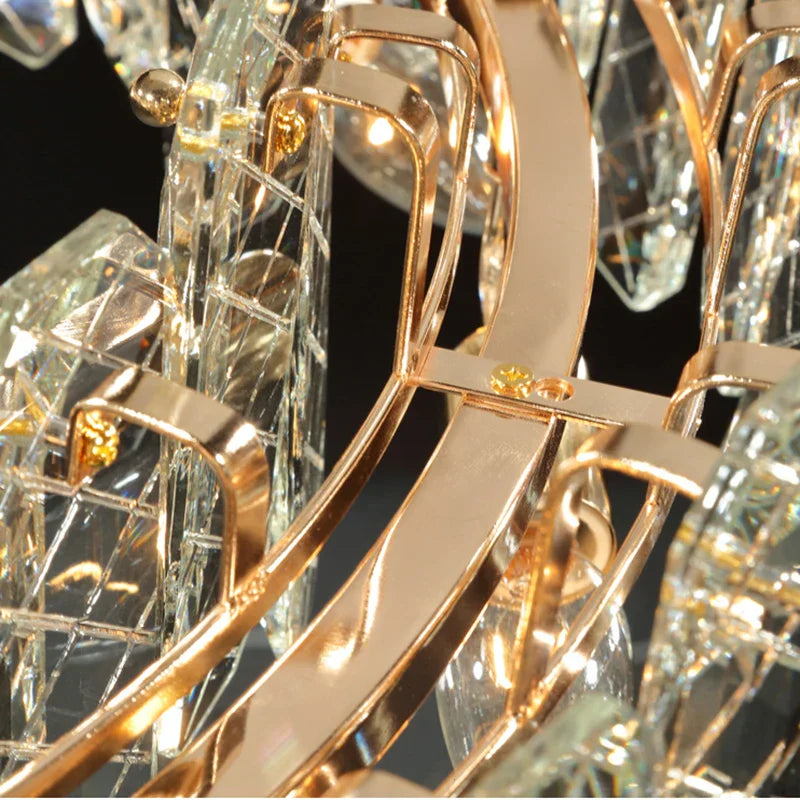 Modern Lustre Crystal LED Pendant Lights - Elegant Illumination for Living, Dining, and Bedroom Spaces