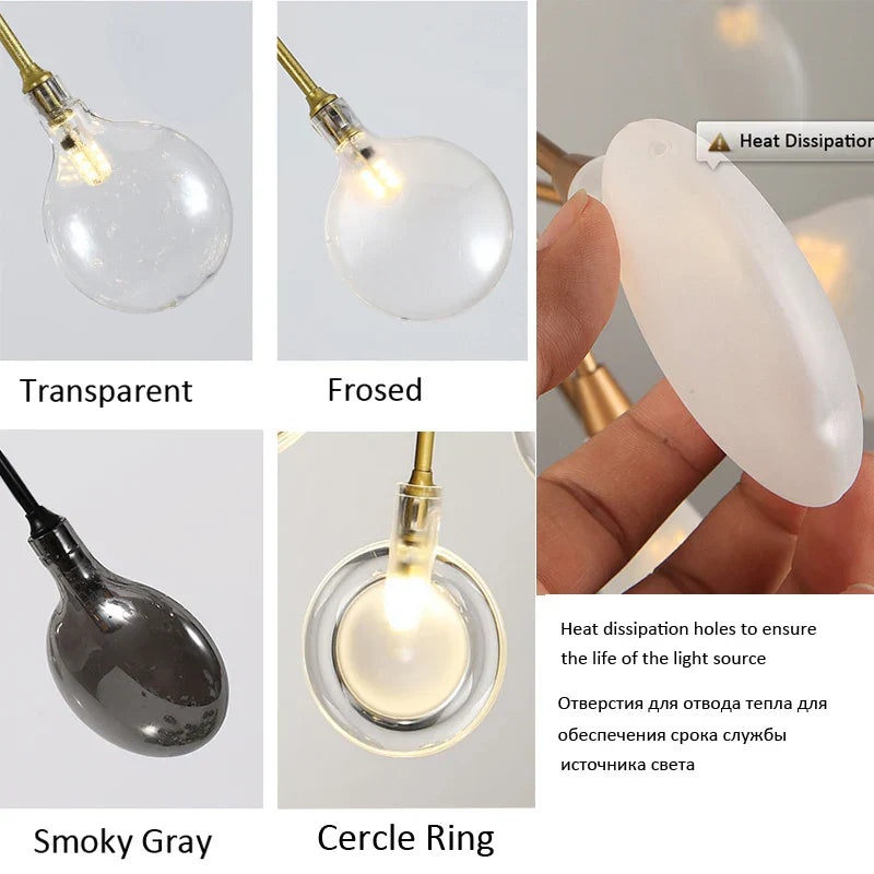 Modern LED Firefly Chandelier - Contemporary Ceiling Pendant Lamp for Living Room, Bedroom, Kitchen