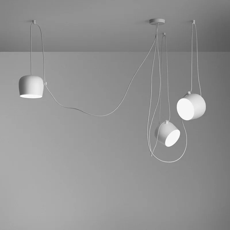 Modern Drum Pendant Lamp - LED Hanglamp with Industrial Charm for Restaurant, Kitchen, and Nordic Loft Decor