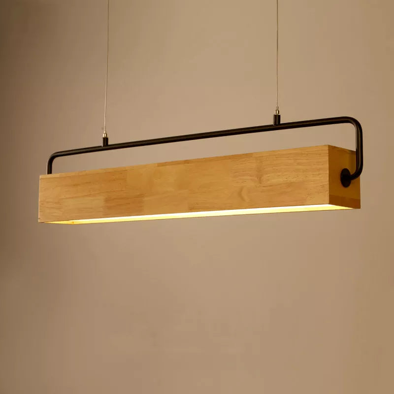 Nordic Wood Pendant Lights - Contemporary LED Lamps for Dining, Living Room, Kitchen, Office, Shop, Bar, and Cafe