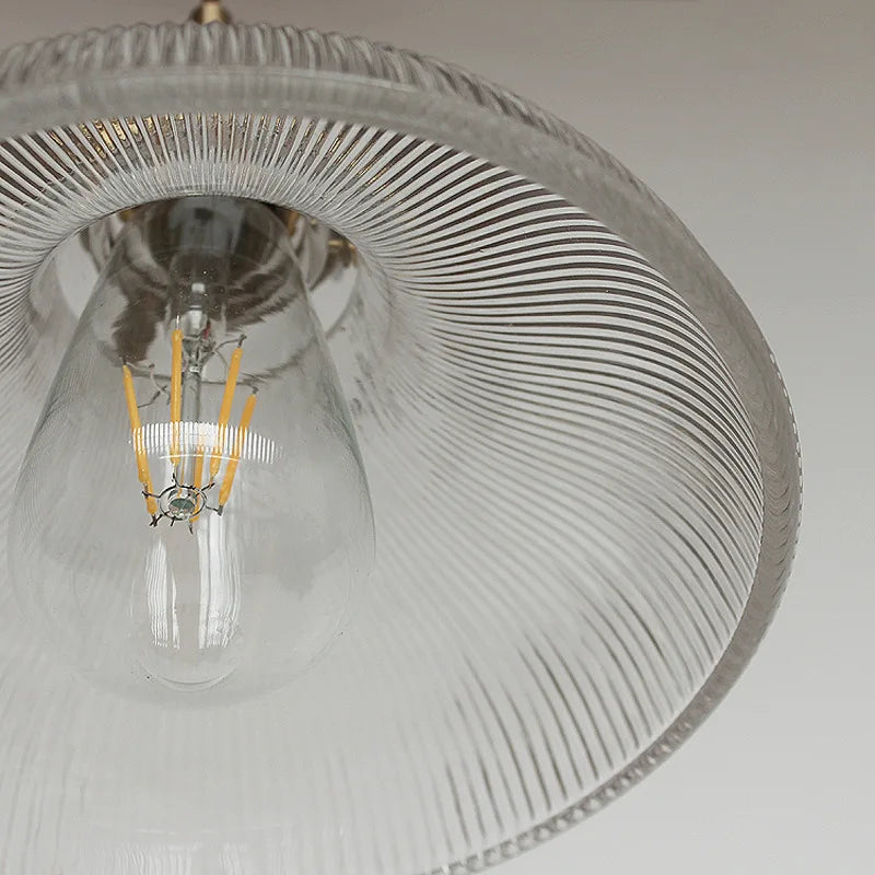 Nordic Style Copper Pendant Light Fixtures - Modern Glass Hanging Lamp for Kitchen, Dining, and Living Spaces