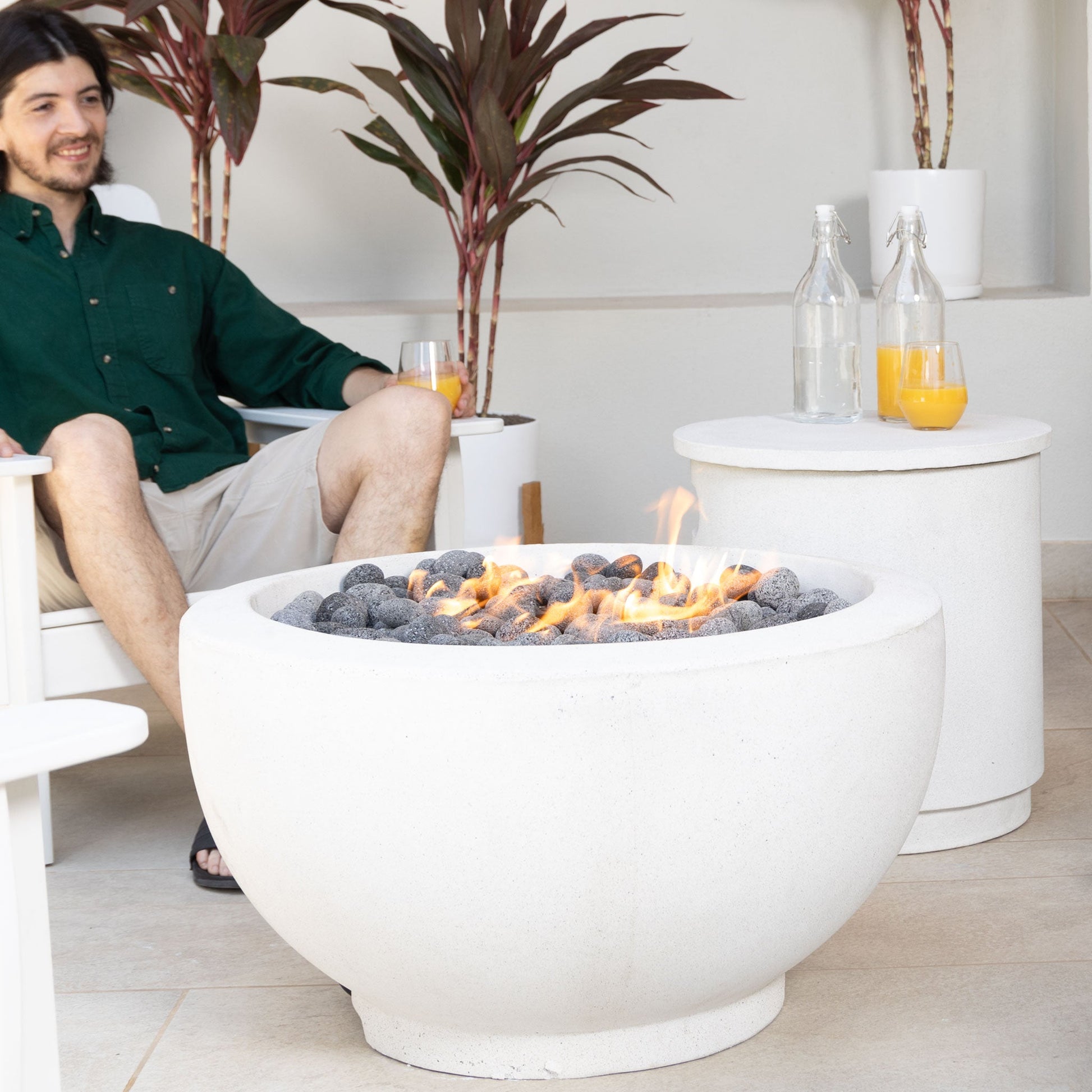 Outdoor Living: Architectural Precast Concrete Propane Fire Pit by ModaConcrete - Direct source for architectural and precast concrete