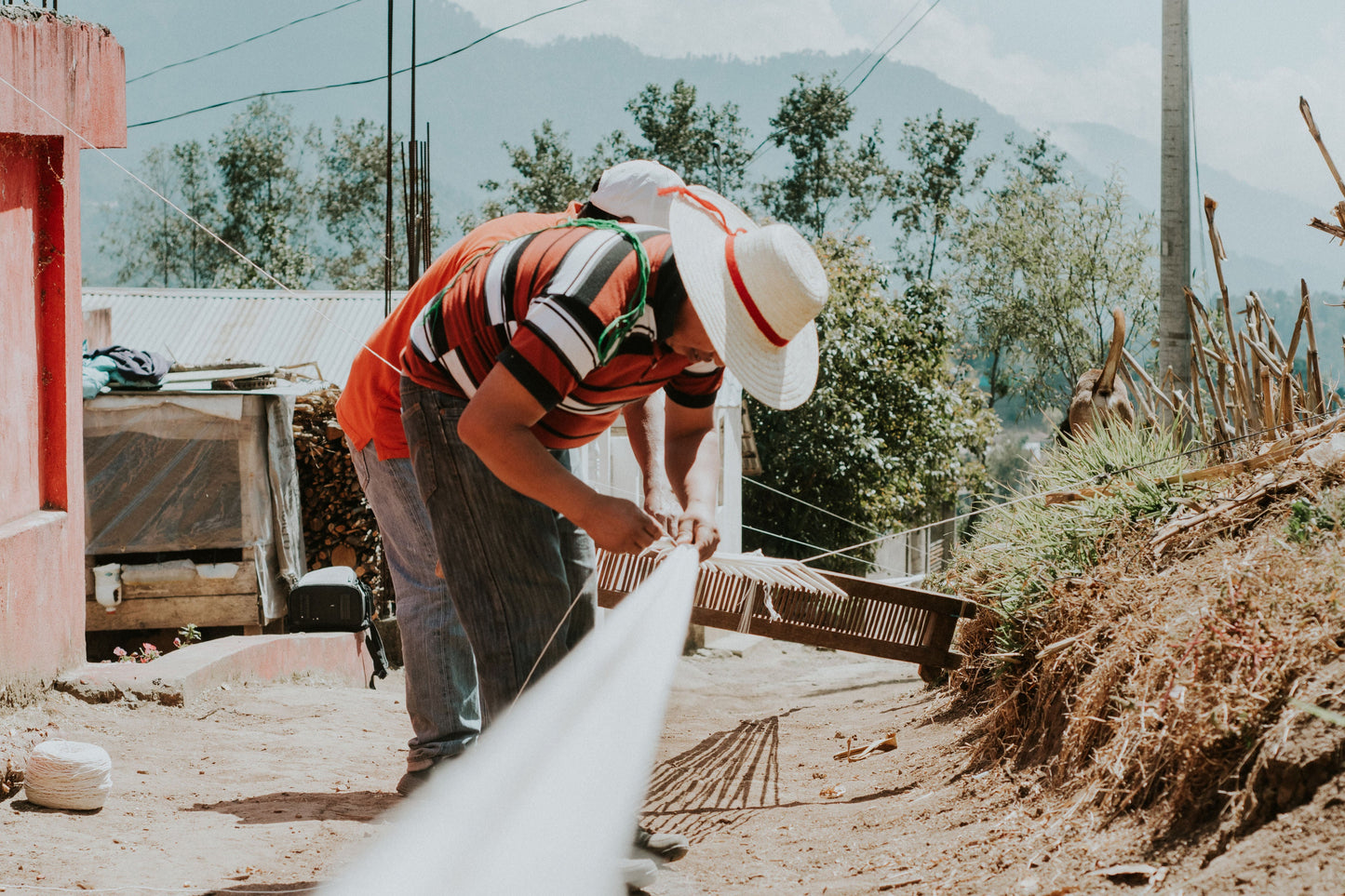 Maya Jaspe Blue & Coral Pillow