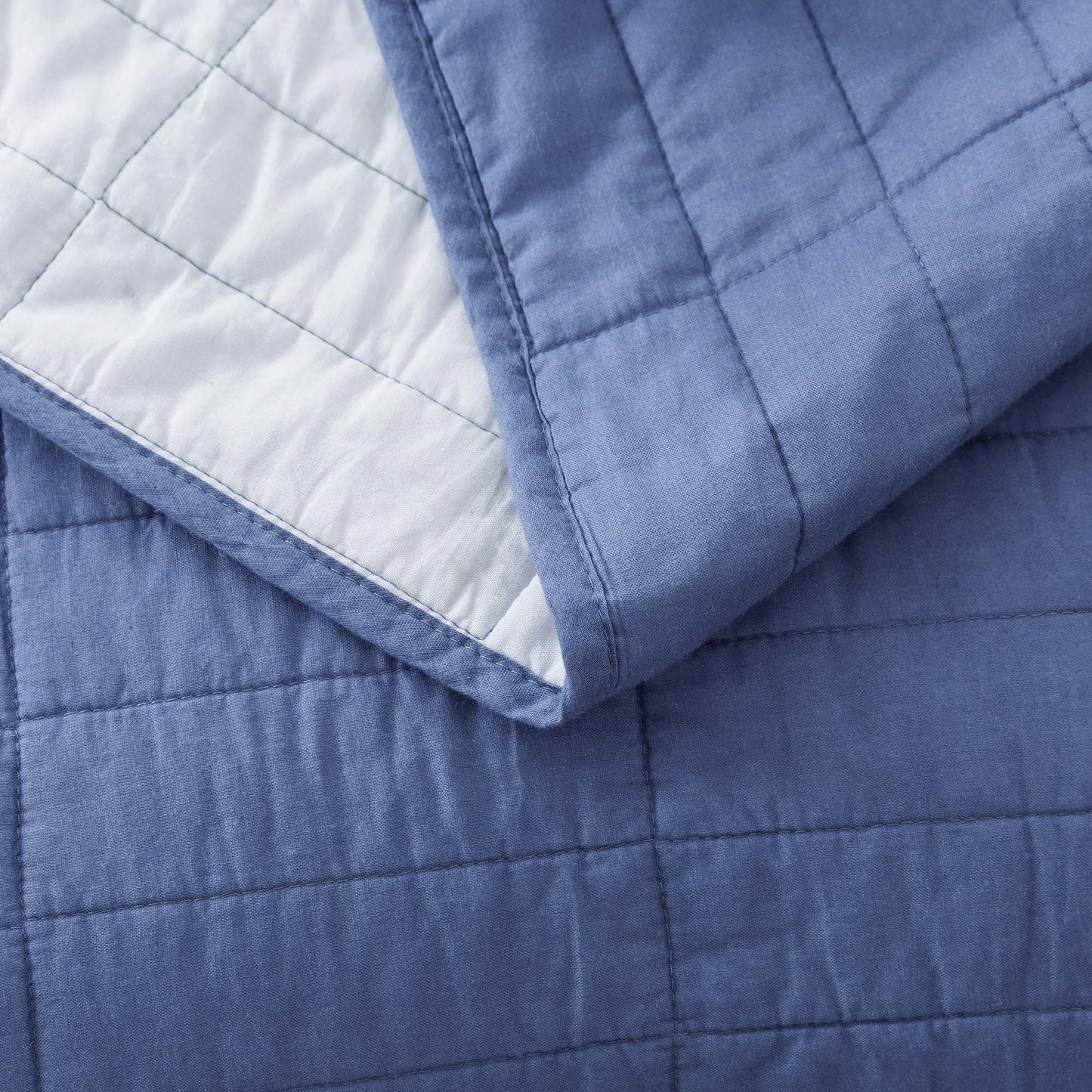 Kasentex Ultra Soft Cotton Oversized Bedspread Set, Blue or Red, Room Decor, Graduation Gifts