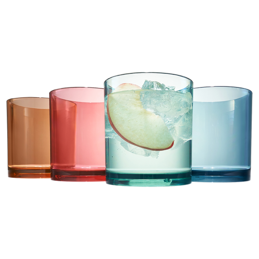 Dining & Tableware: Eze Acrylic Lowball Whiskey Glassware, Set of 4 by Khen Site
