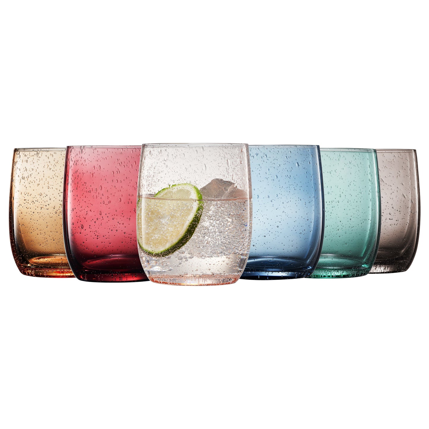 Dining & Tableware: Tonal Recycled Mexican Lowball Tumbler Glassware, Set of 6 by Khen Site