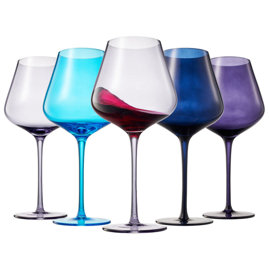 Dining & Tableware: Stagioni Stemmed Wine Glassware, Santorini, Set of 5 by Khen Site