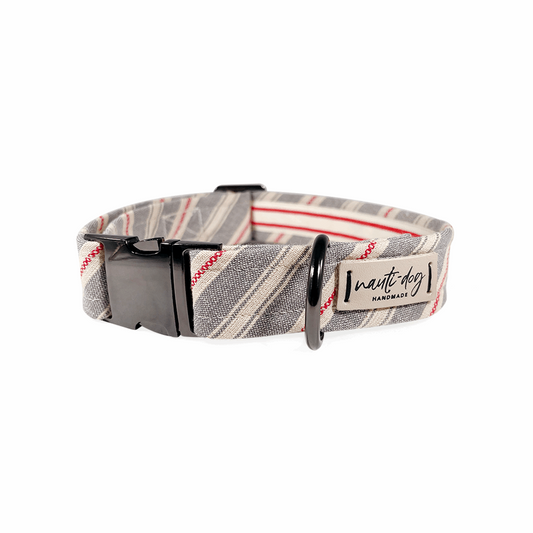 Liberty Patriotic American Woven Stripe Buckle & Martingale Dog Collar